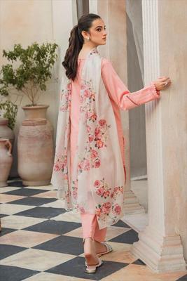 3 Pcs Women's Unstitched Embroidered Suit