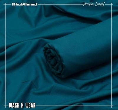 Men's Unstitched Wool Suit in Turquoise - 4 Meter with Plain Pattern