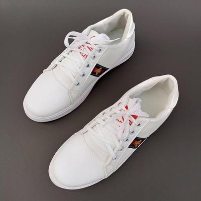 Men's Rexine Fancy Sneakers (GU-White)