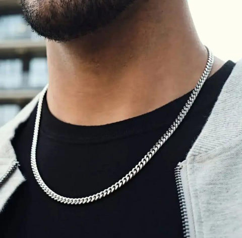 Stylish Silver Necklace Set - 2 Pcs Plain Design