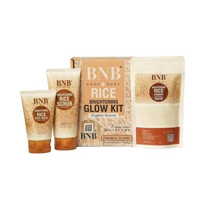Brightening Rice Facial Kit - 3 Pcs Set for Whitening and Exfoliation