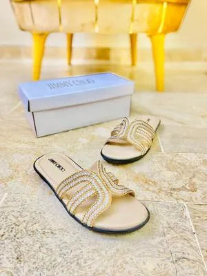 Fancy Women's Flats in Off White - 1 Pcs Synthetic Leather Sensation