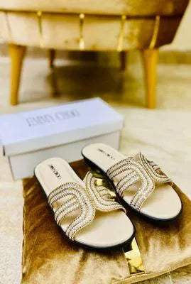 Fancy Women's Flats in Off White - 1 Pcs Synthetic Leather Sensation