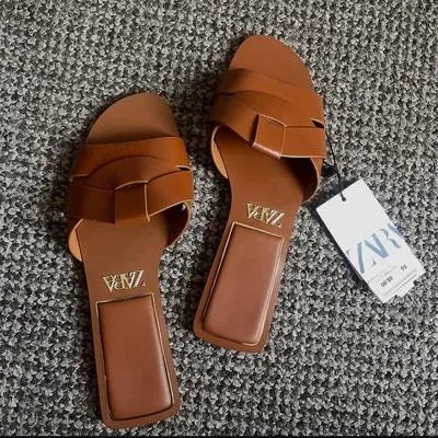 Stylish Women's Fancy Synthetic Leather Flats - 1 Pcs